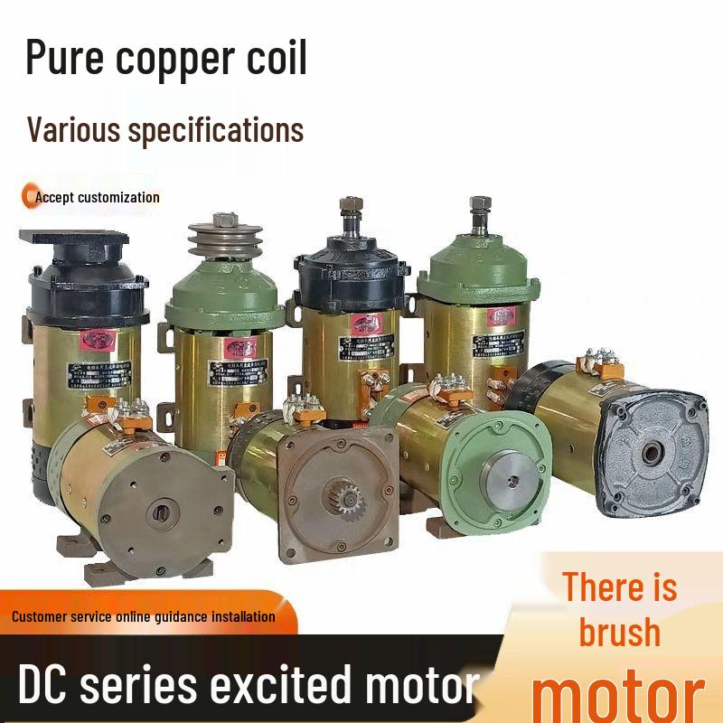 High-Power Pure Copper Brushed Motor for 24V-72V Electric Tricycles