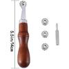 4 Wheels Leather Punching Tools Set DIY Leather Tools Craft Spacer Embossing System Set Leathercraft Spacing Wheel