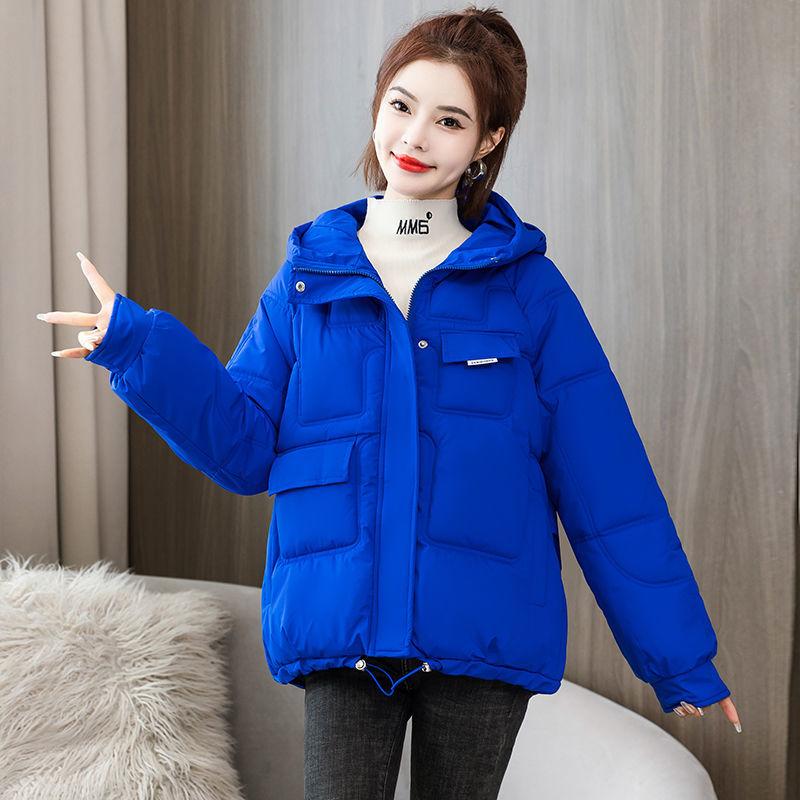 Short New Large Size Bread Suit Down Padded Jacket Hooded Women's Winter Korean Version Loose Thickened Padded Coat