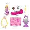 Mattel Disney Princess Rapunzel and the Tower (Stacking Castle Series Mini Doll) Dress-up Doll House Pretend Play Playset with 1 Mini Doll for ages 3