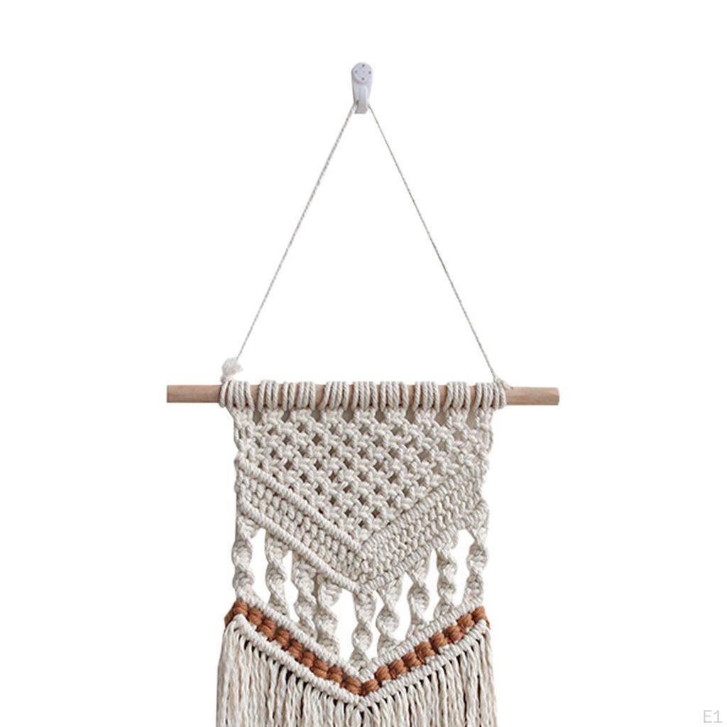 Bohemian Tapestry Hand Woven Farmhouse Chic Tassels Ornaments Macrame Wall Hanging