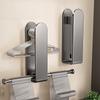 Wall-Mounted Punch-Free Clothes Hanger and Storage Rack