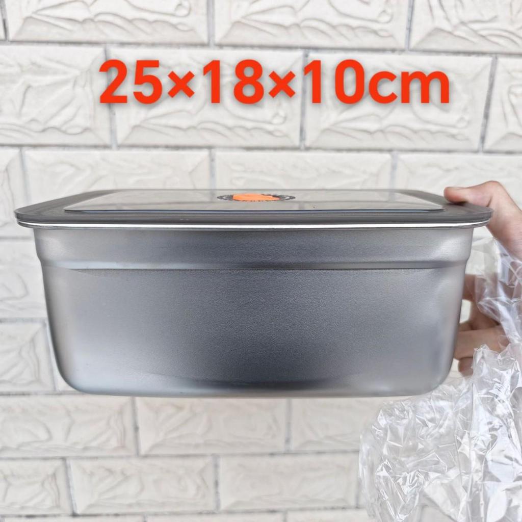 Stainless Steel Food Grade Refrigerator Bento Box with Lid - Sealed, Freezer-Safe Fresh Keeping Box