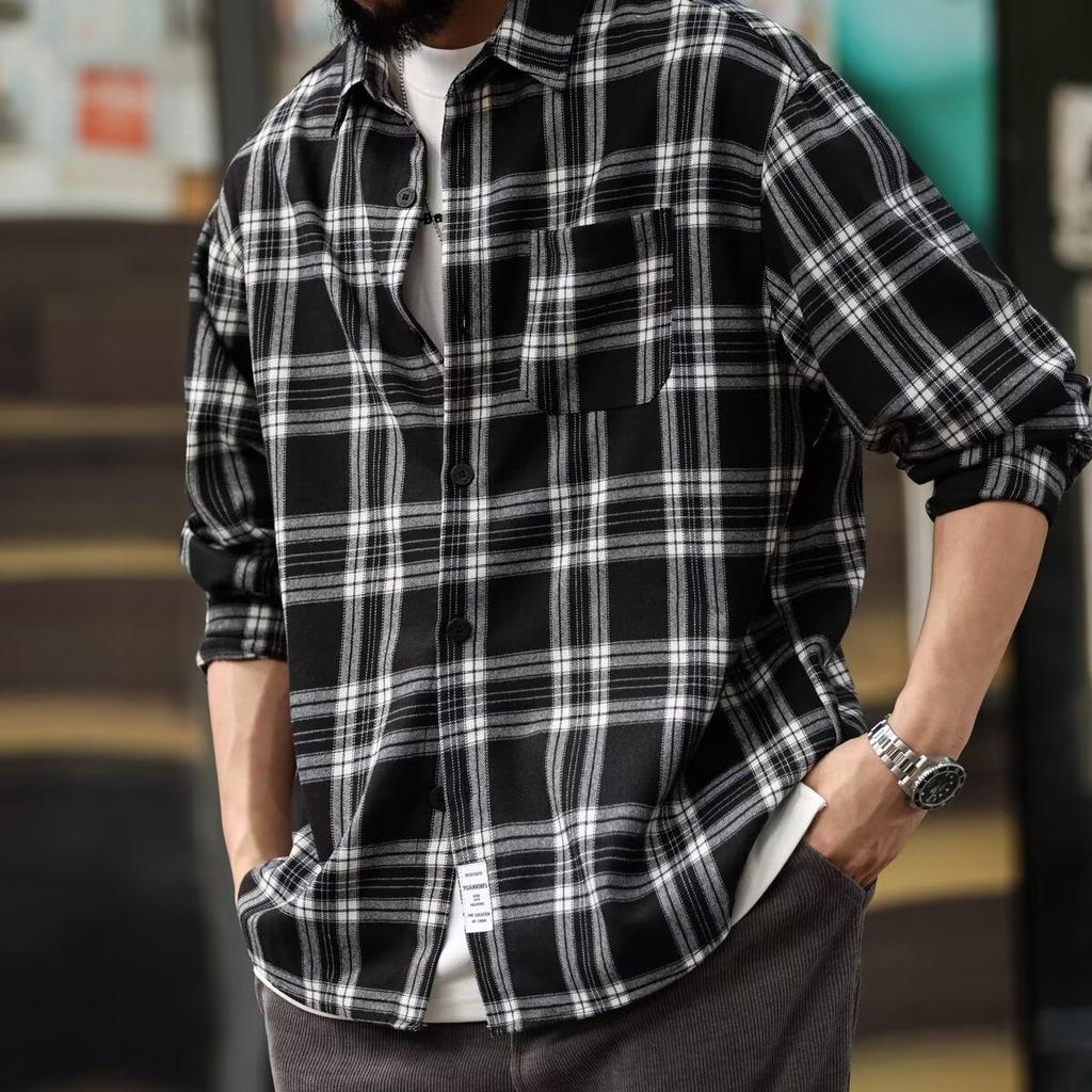 2024 Spring and Autumn Pu Handsome Coat Men's Ins High Street Fashion Brand Hong Kong Style Japanese Harajuku Style Korean Style Trendy Loose Jacket