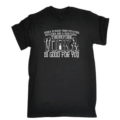Lustiges T-Shirt T-Shirt Kleidung T-Shirts Wodka wird aus Kartoffeln hergestellt