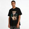 Vintage Preppy Style Bear Print Casual Top Loose Fit Daily Commute Shirt For Men Women Pure Cotton T-shirt