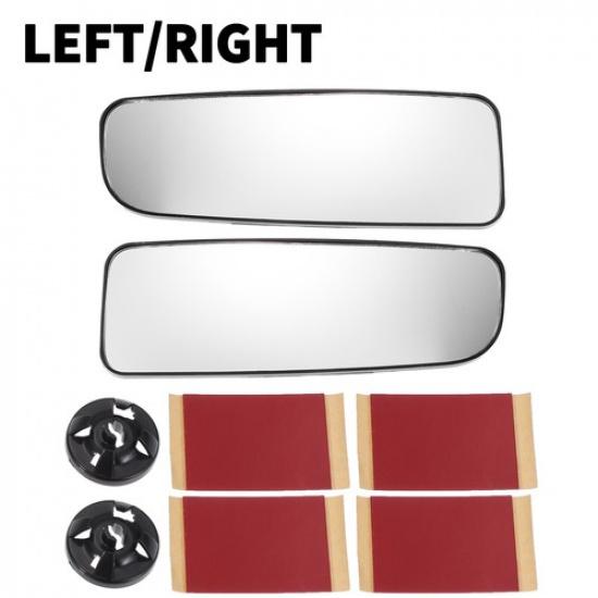 Pair Car Left Right Lower White Mirror Glass w Back Non-heated for Nissan Titan