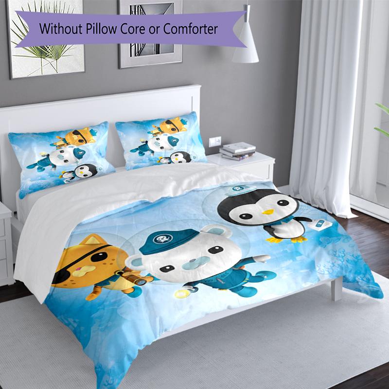 3pcs The Octonauts3 pattern bedding set duvet cover set includes duvet cover &pillowcases, perfect all season bedroom decoration & gift