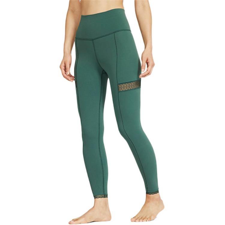 (WMNS) Nike Athletic Fit Polyester Tights 'Green' Women's CU6307-397