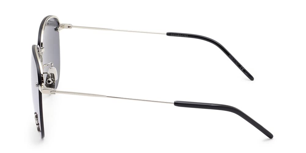 SAINT LAURENT Sunglasses Unisex Mirror Lens SL328KM 002 Silver/Silver