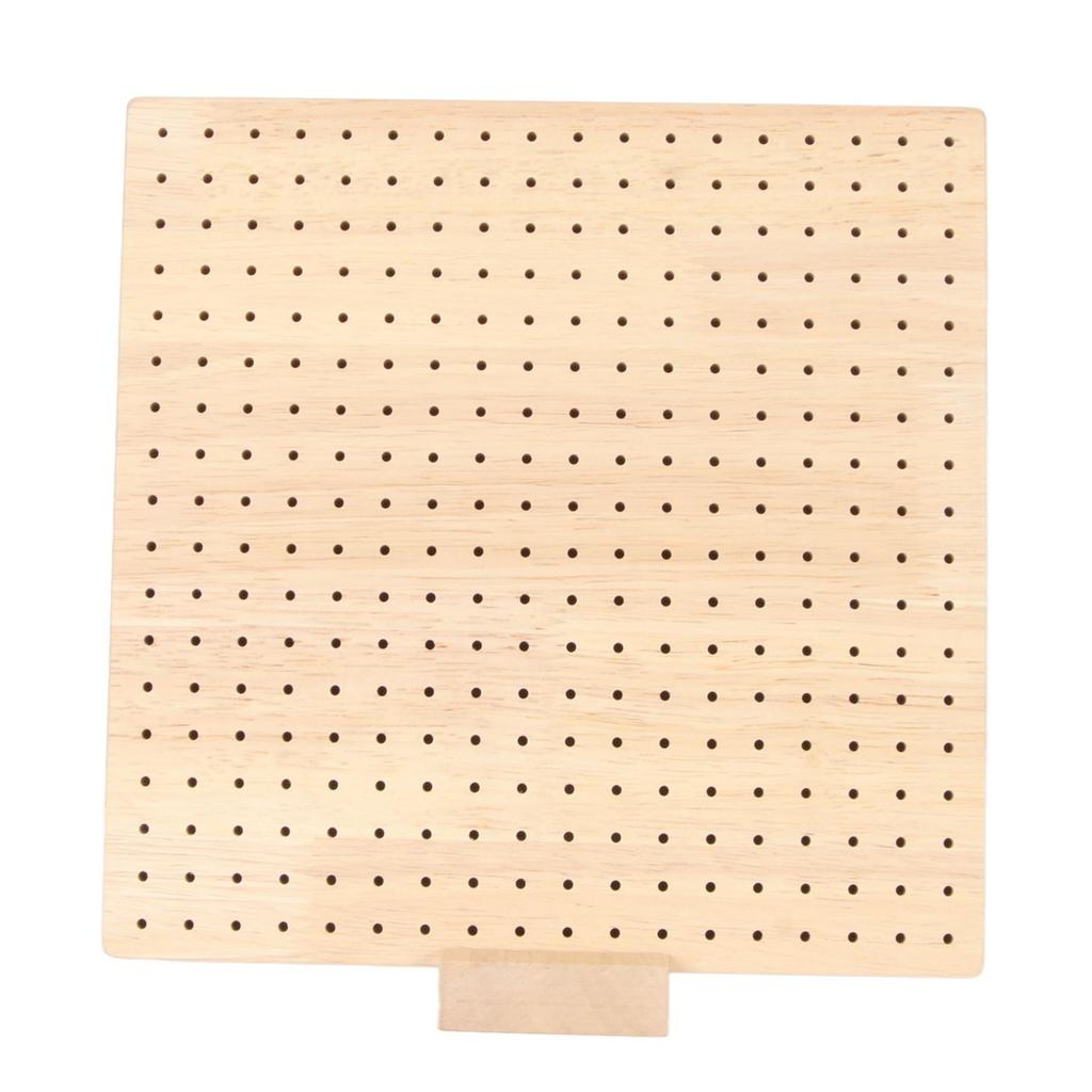 Crochet Blocking Board for Knitting Rubber Wood Crochet Square Blocking Mat with 20 Rod Pins 23.5cm