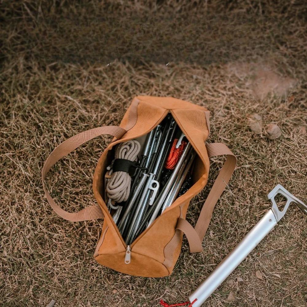 BEPAN Outdoor Camping Accessories Storage Nail Bag Waterproof Tent Rope Portable Carry Handle Camping Gear Pouch Hiking Picnic Travel