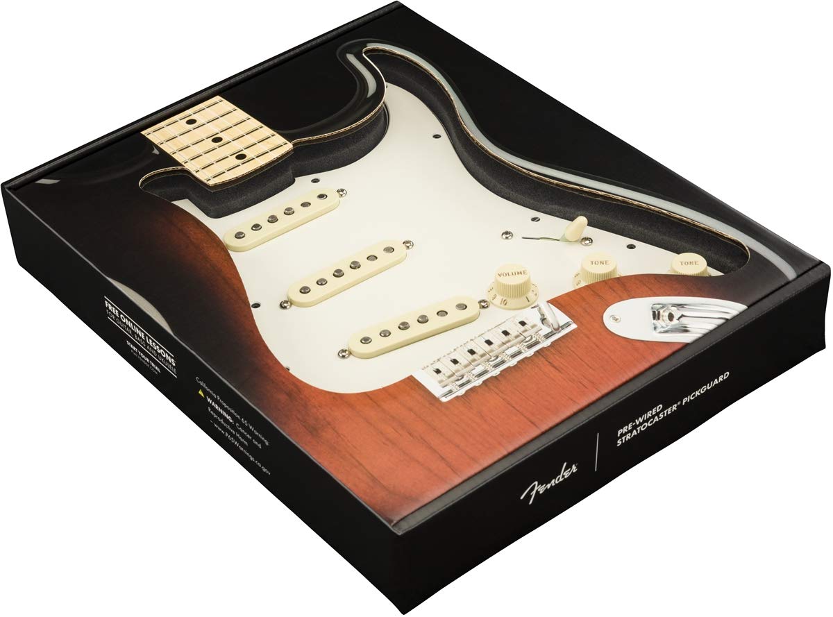 

Fender Stratocaster pickguard 5762 SSS for Stratocaster guitar WHITE 11 Hole 57/62 pre-wired Pre-Wired Color (0992345509) [Item]