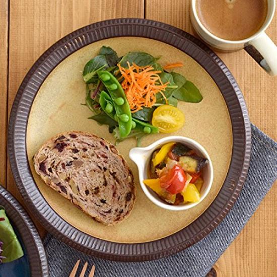 Tableware East Fuchi Tokusa Large Deli Style Dinnerware Set Plate, Minoruba, 2-Color Set,