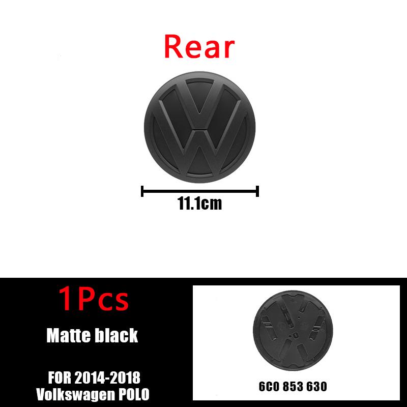 Car Sticker Hub Caps 1pc VW ABS 119mm 111mm Car Front Head Hood Bonnet Logo Rear Trunk Badge Accessory For Volkswagen Polo 6 201 Xc2