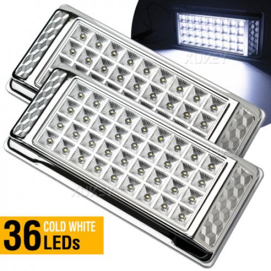 

2x Cold White LED Ceiling Cabin Lights Caravan Camper Van Trailer Interior Lamp
