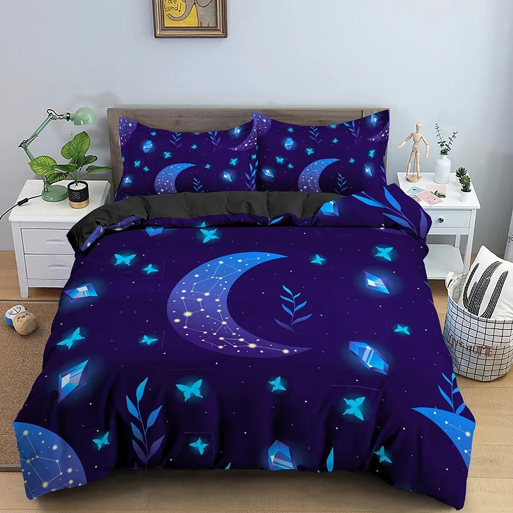 Cute Rabbit Print Comfortable Duvet Quilt Cover Pillowcase Bedding Set Children Bedroom Decoration Home Textile