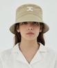 Bajal Va Curved Logo Nylon Bucket Hat Light Beige