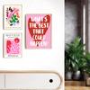 Colorful Pastel Canvas Painting Aesthetic Posters Pink Bear Abstract Art Flower Butterfly Prints Wall Nursery Living Home Decor
