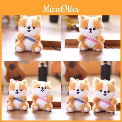 Corgi Hund Plüschtier Schlüsselanhänger Mit Kurzflor Stoff Für Taschendekoration Geschenk