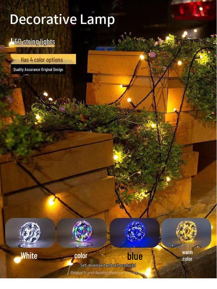 Convenient XL High-Brightness LED Starry String Lights for Christmas, New Year, Courtyard, and Spring Festival Decorations