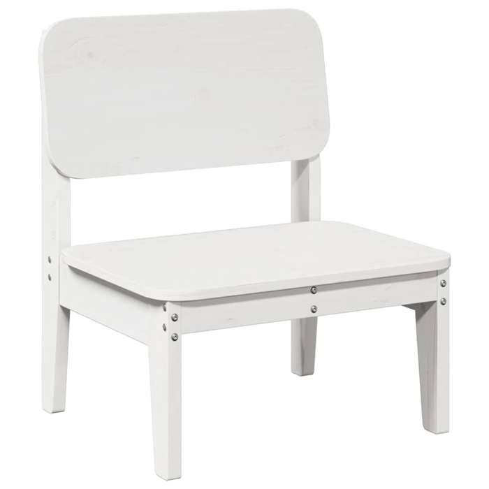 VidaXL Chaise de jardin blanc 60x52,5x72 cm bois de pin massif, siège de jardin, chaise d'extérieur, chaise de balcon, 859318