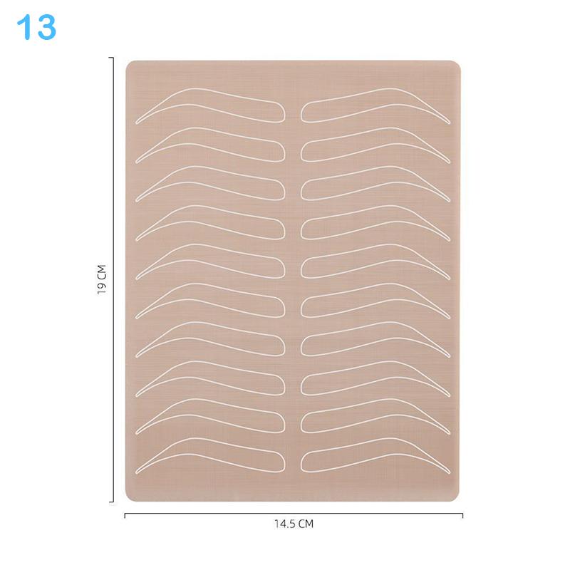 1 Pcs Silicone Blank Eyebrow Brow Tattoo Permanent Makeup Supplies Microblading Practice Skin Tattoo Beginner Exercise Tool