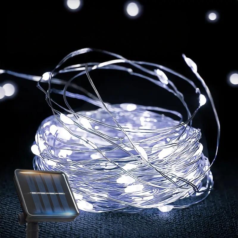 Solar String Fairy Light  Solar Festoon Xmas LED  Lamp with 8 Mode  for Balcony Garden Patio Wedding Christmas Tree Decoration