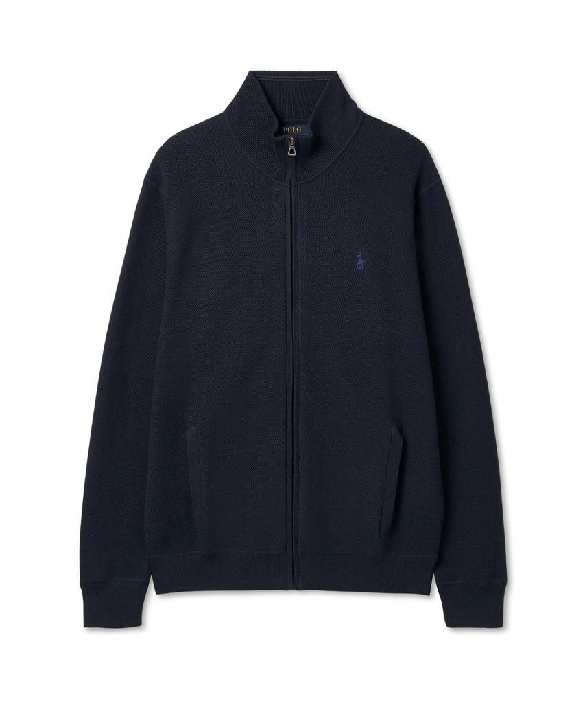 POLO RALPH LAUREN Full Zipper Cotton Sweater - Navy