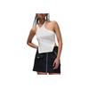 Nike V-Neck Slim Fit Solid Color Crop Sleeveless Vest Women Tops White FN5799-133