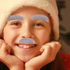 Conjunto de Sobrancelhas de Halloween Vibrante Fibra Sintética Artificial Bigode Conjunto de Sobrancelhas Bastão Multifuncional Para Adicionar Foto Adereços Para Tema