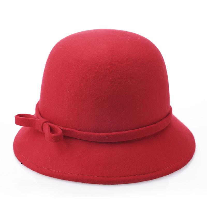 2025 Women’s Pure Wool Felted Cloche Hat Winter Warm Bowl Cut Bucket Cap for Outdoor Chic Autumn Winter Fashion