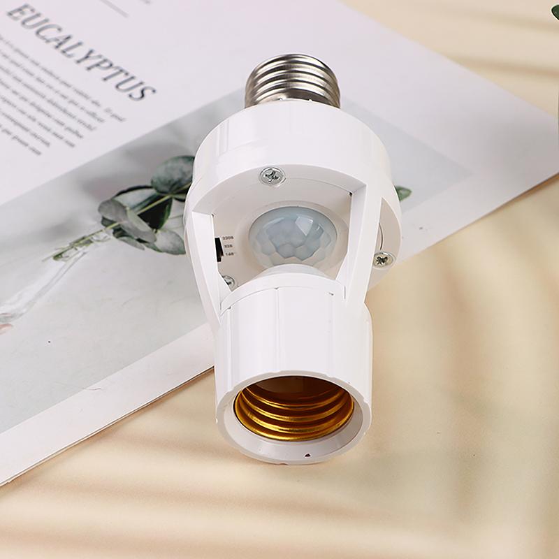 360 Degrees Human Induction Motion Sensor Lamp Socket Base Ac85-265V Delay Time Switch E27 Base Holder Socket Adapter