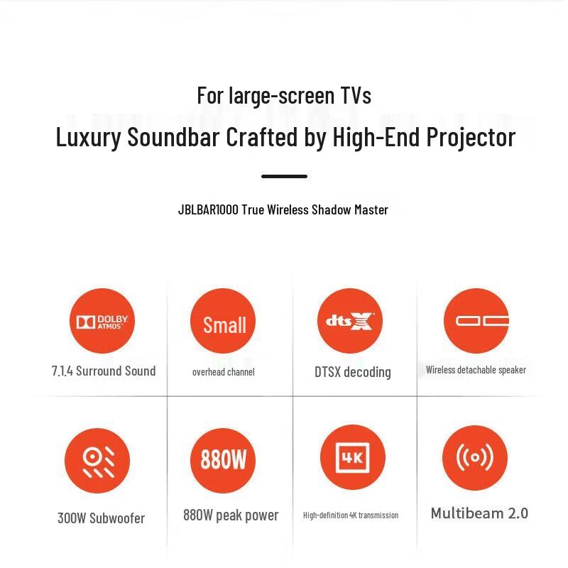 JBL BAR 1000 7.1.4 Dolby Atmos Soundbar System
