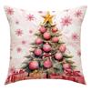 Merry Christmas Decoration Pillowcase New Year Gift Santa Claus Snowman Pattern Home Room Decoration Sofa Cushion Cover