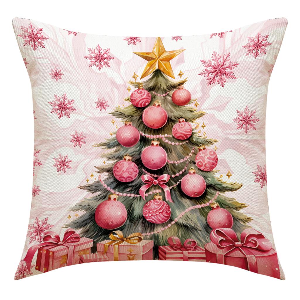 Merry Christmas Decoration Pillowcase New Year Gift Santa Claus Snowman Pattern Home Room Decoration Sofa Cushion Cover