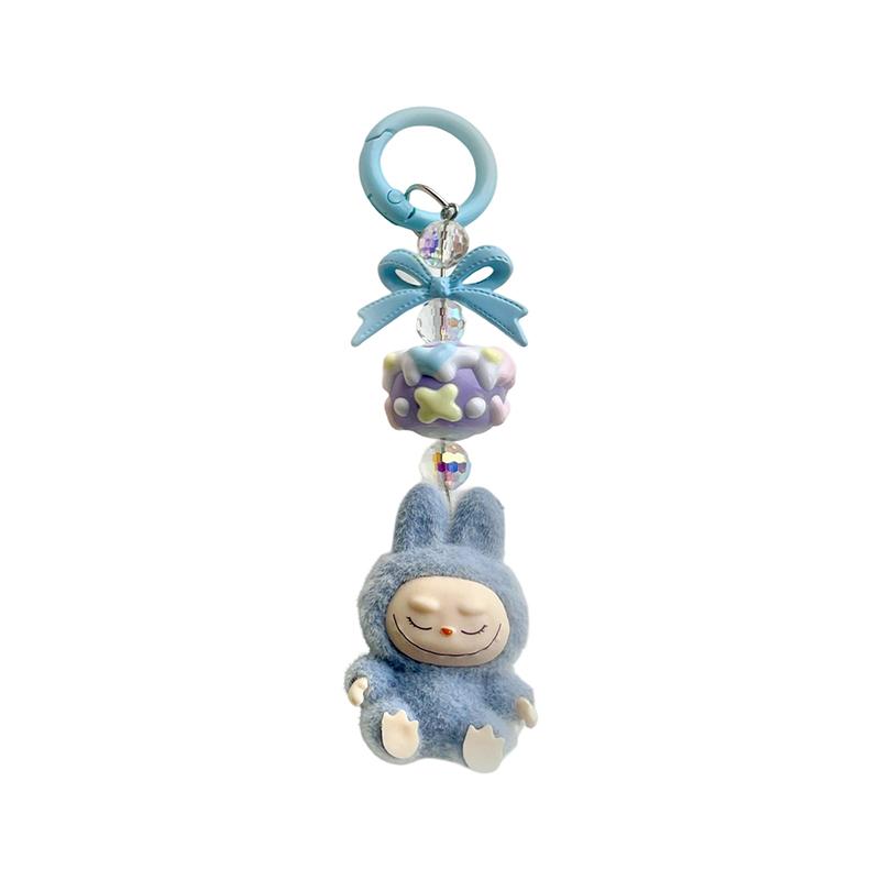 Christmas Labubu Kawaii Particles Keychain Bag Cell Phone Charm Key Chain Christmas Gift Cute Plush Charm
