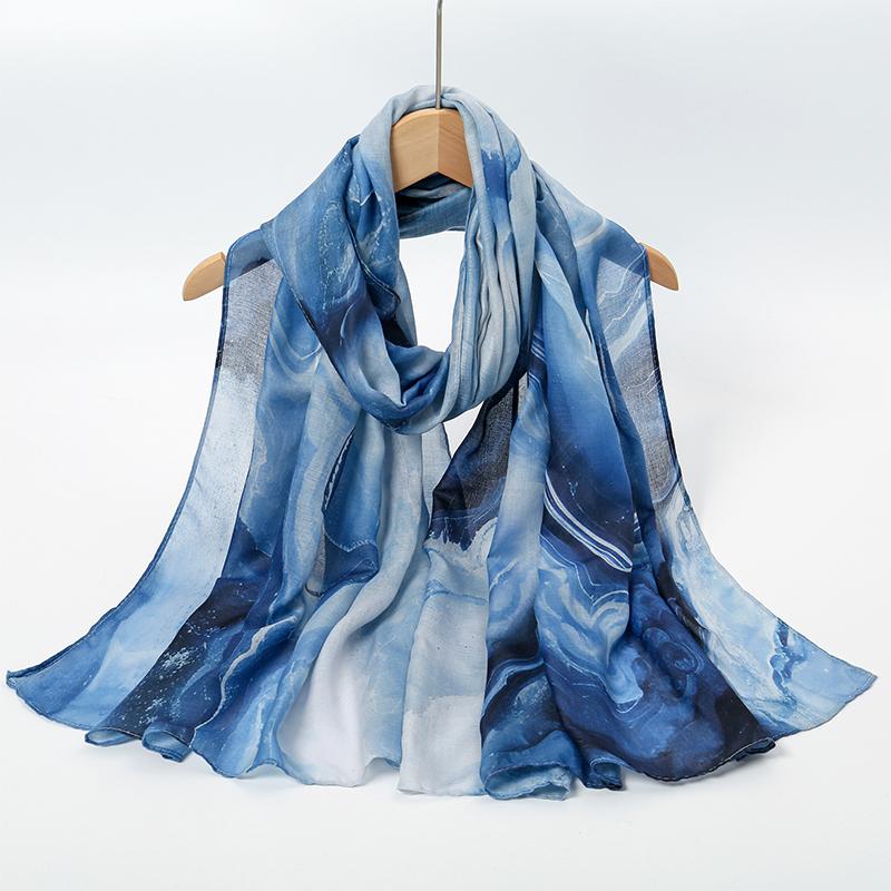 

Принтный шарф для мусульманского женского головного платка Тонкая шаль для мусульманского женского головного платка Исламский головной платок Рамадан 80X180CM