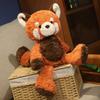 Cute Fluffy Bear Fox Plush Toy Gentle Soft Cartoon Red Panda Stuffed Doll Birthday Gift Gift Idea Great for Building Skills and Creativity