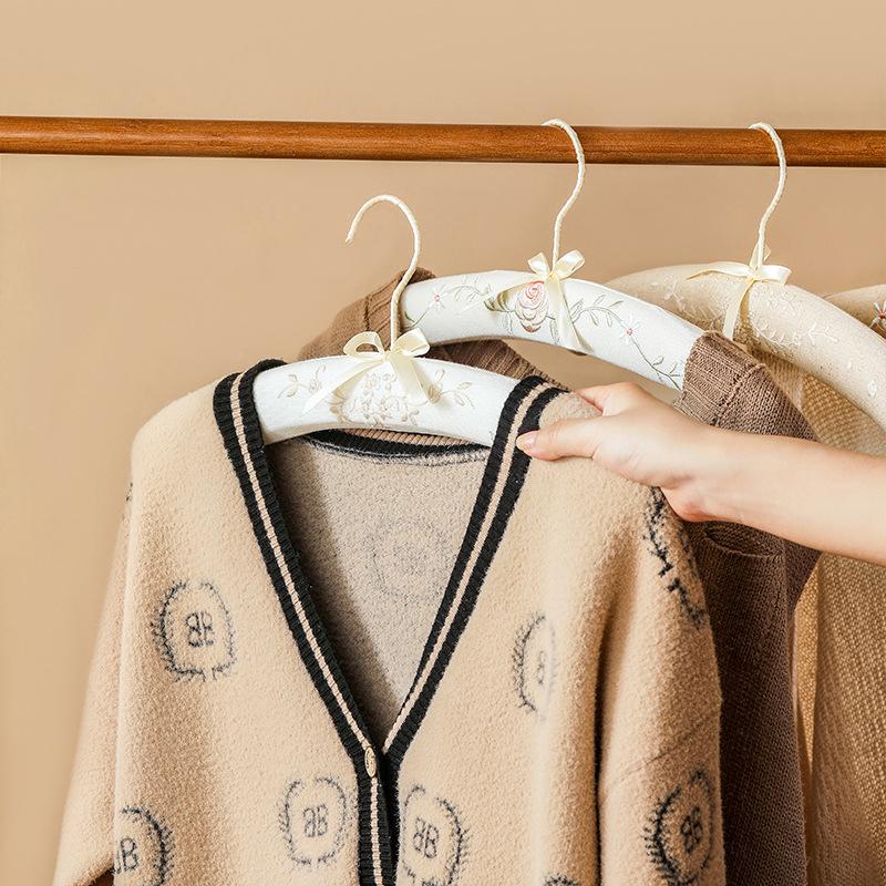 Wedding Party Bow Ribbon Photo Props Sponge Ornament Clothes Hanger Full Dress Storage Rack Suit Organization Supplies