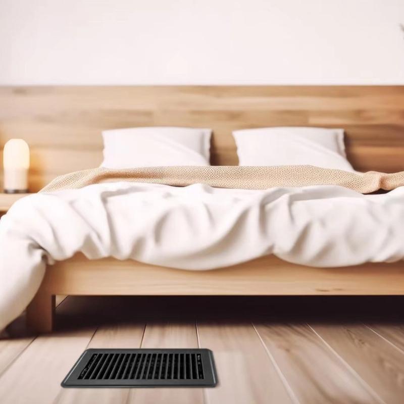 4Pcs Metal Floor Register Cover With Adjustable Louvers Smooth Quiet Airflow Anti-blocking Central Conditioner Grille