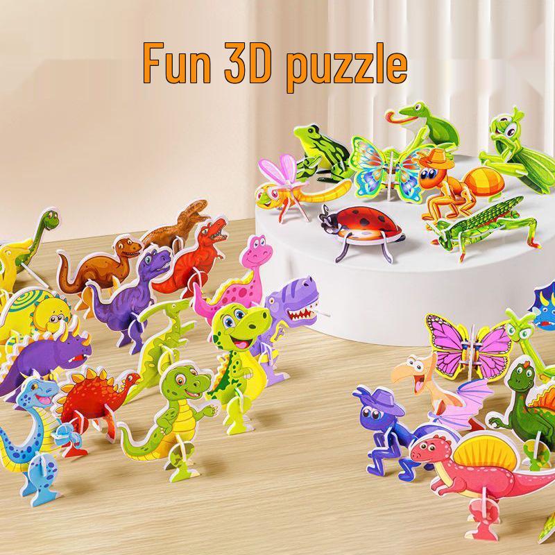 3D Insect Paper Puzzle: Creative DIY Educational Toy for Kindergarten Kids