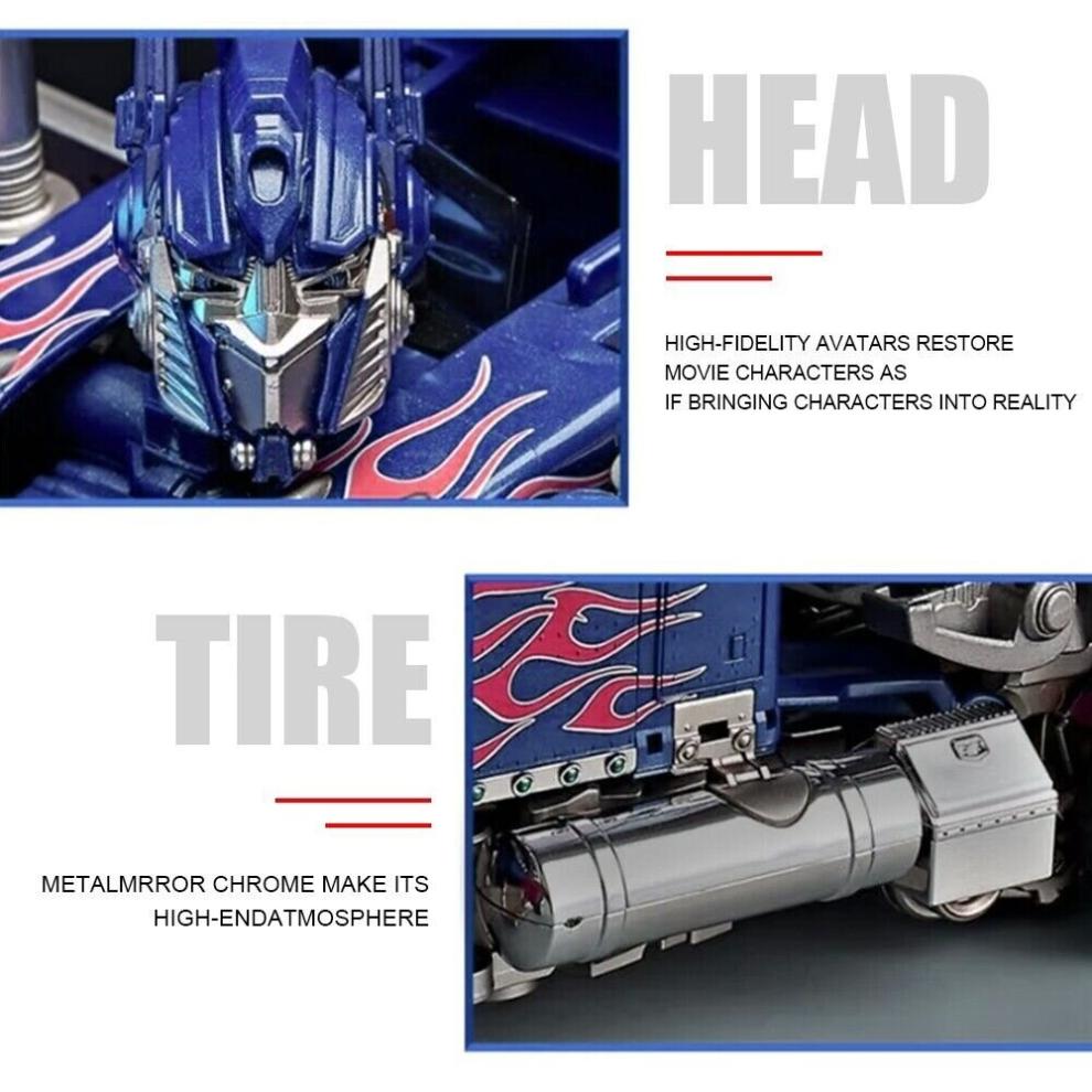 2-in-1 Transformer Car Toy - Alloy + ABS, Transformable Robot & Vehicle, Realistic Head, 17.5cm, Gift for Teens 14+