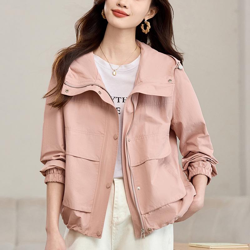 

Women s Casual Hooded Windbreaker - Stylish, Age-Defying, for Spring/Autumn 2025 L (suggested for 120-135 jin) темно-синього кольору