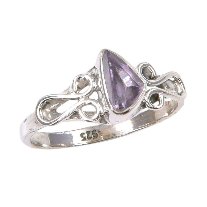 Natürlicher rosa Amethyst Edelstein Handarbeit 925 Sterling Silber Geschenk Ring S.6 Y7w57