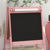 3-in-1 Children's Easel with Paper Roll, Chalkboard, Whiteboard, Storage Baskets, 54 X 46.5 X 93 Cm, Pink