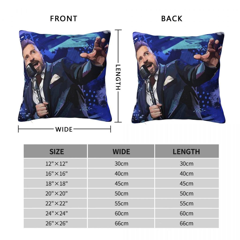 Alfie Boe Musical Theatre Square Pillowcase Polyester Linen Velvet Creative Zip Decor Sofa Seater Cushion Cover