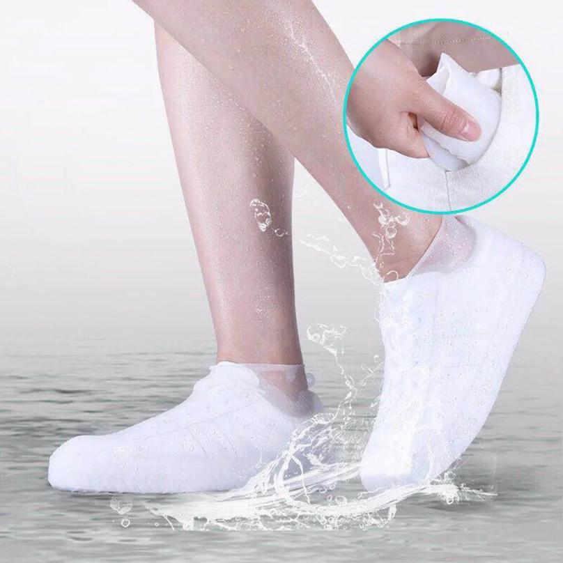 2 stuks Waterdichte Antislip Siliconen Schoen Hoge Elastische Slijtvaste Unisex Regenlaarzen voor Buiten Regenachtige Dag Herbruikbare Schoenovertrekken