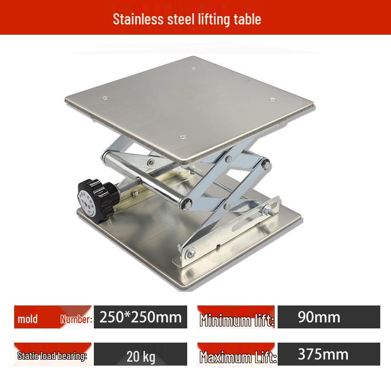 100x100 Stainless Steel Manual Laboratory Lifting Platform