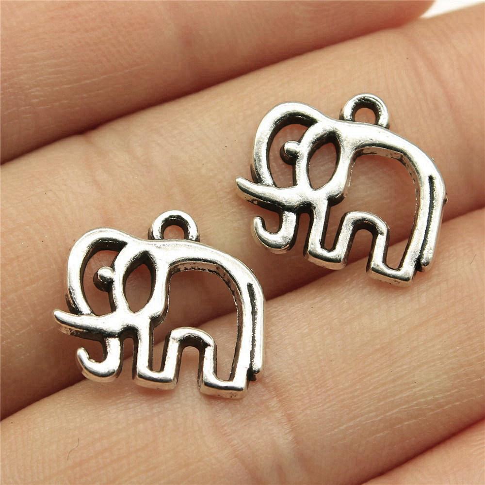 Charms Small Elephant Pendants Kids' Jewelry Materials QC115